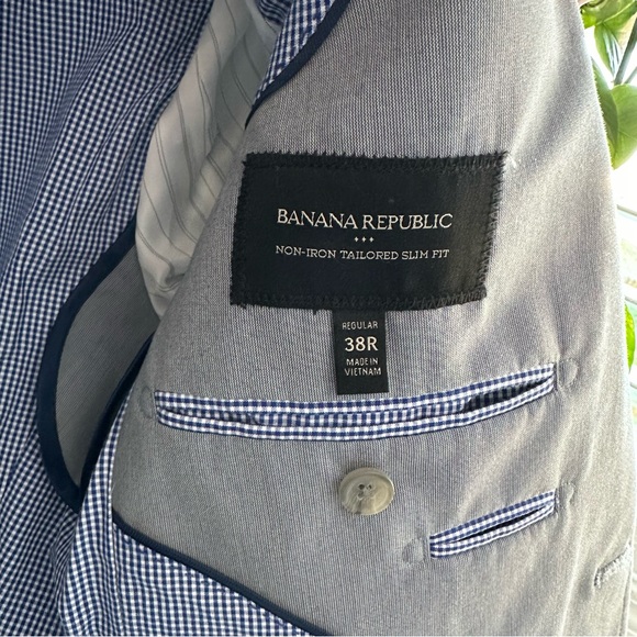 Banana Republic light blue grey sport coat - Picture 4 of 5